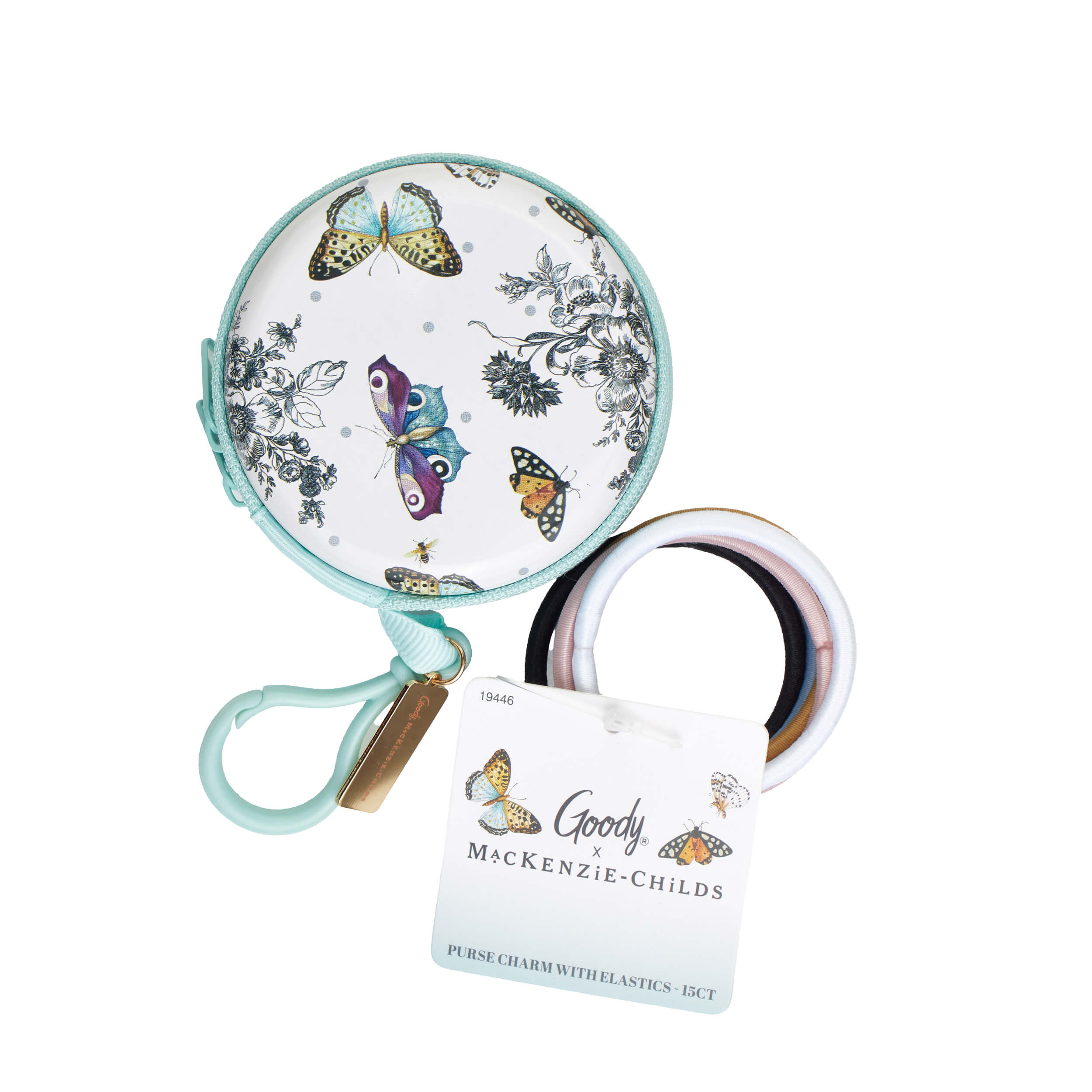 MacKenzie-Childs x Goody Elastics Pouch - Butterfly Toile. 15ct - Image 7