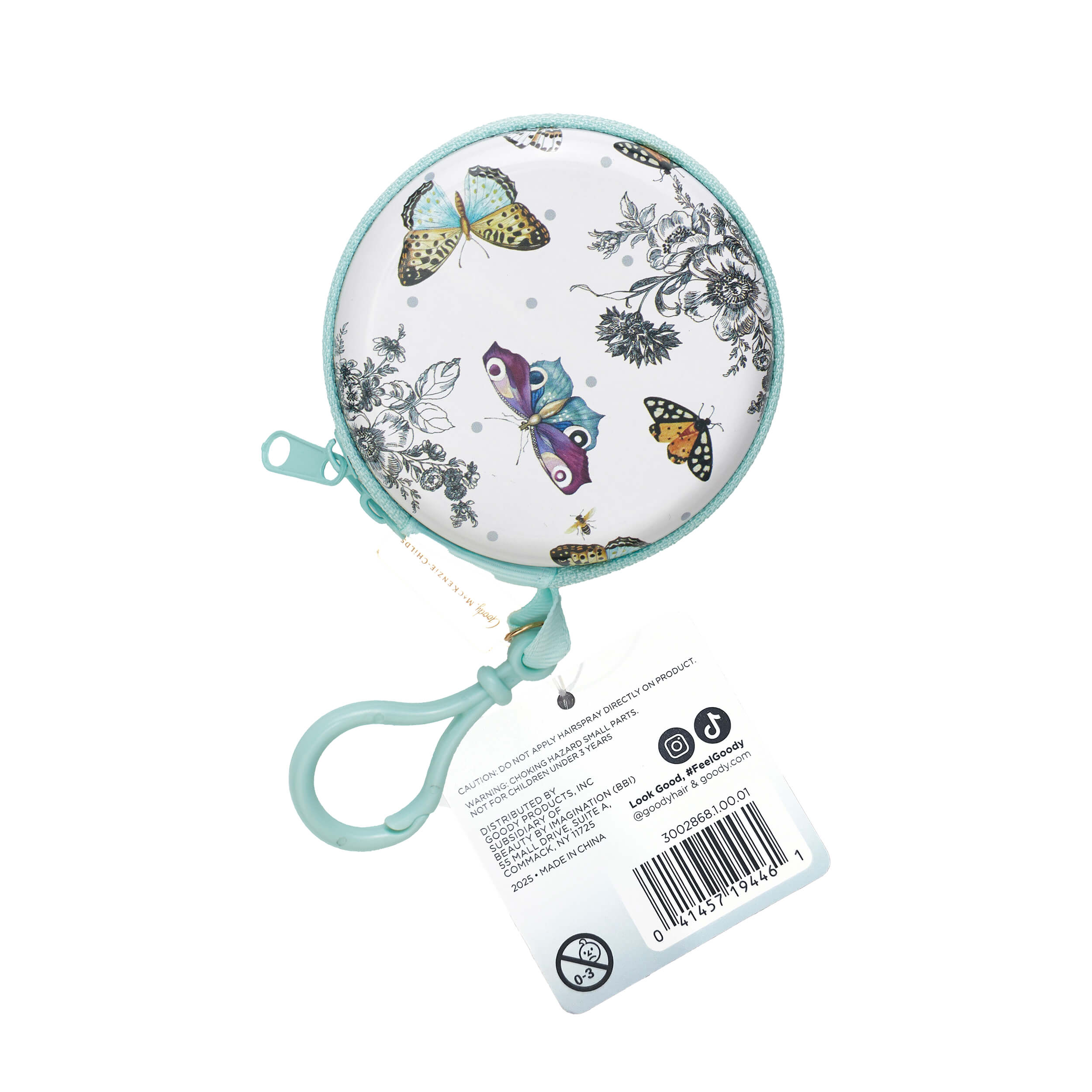 MacKenzie-Childs x Goody Elastics Pouch - Butterfly Toile. 15ct - Image 8