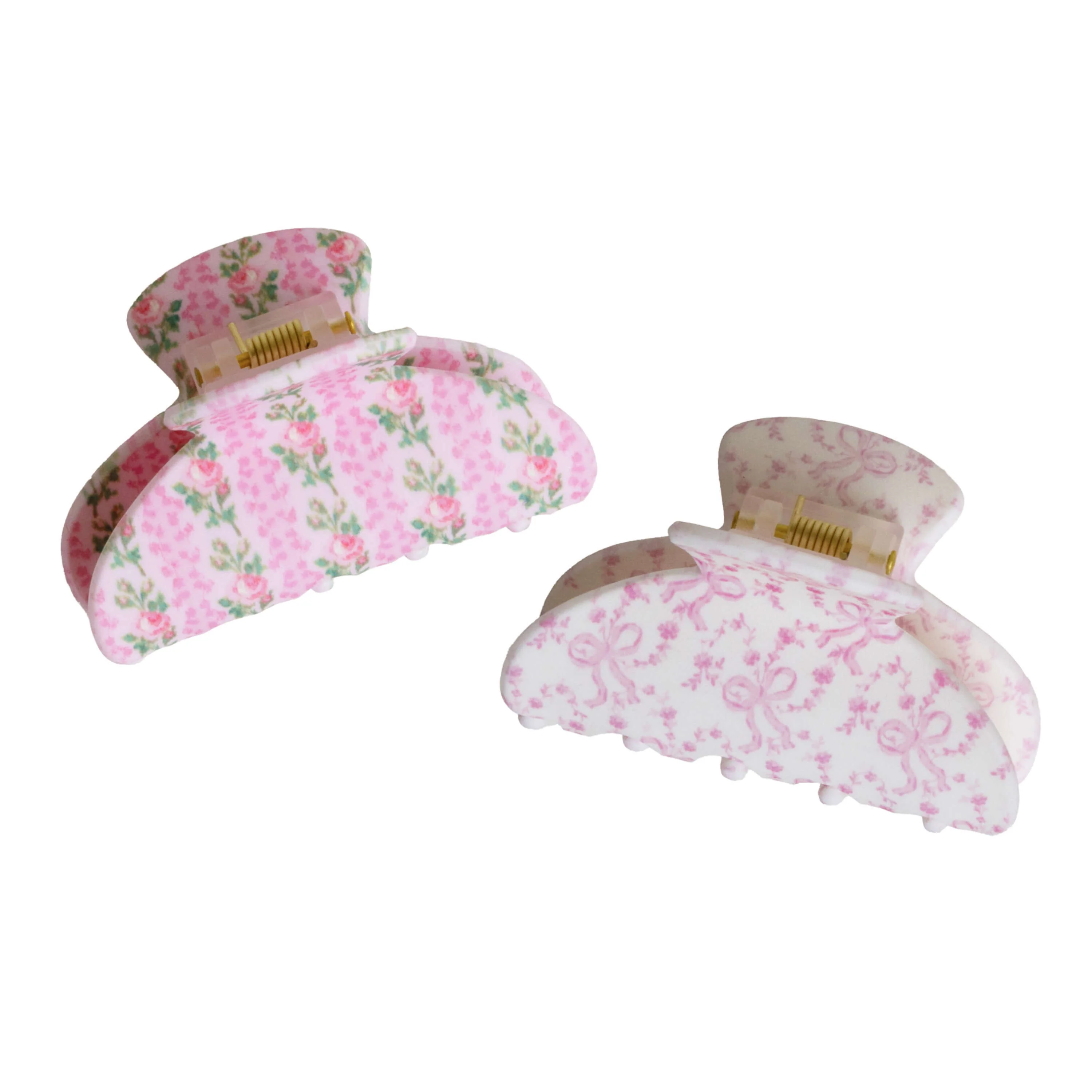 Goody x LoveShackFancy Small Claw Clips - Blooming Heirloom and Coquette Bow - 2ct