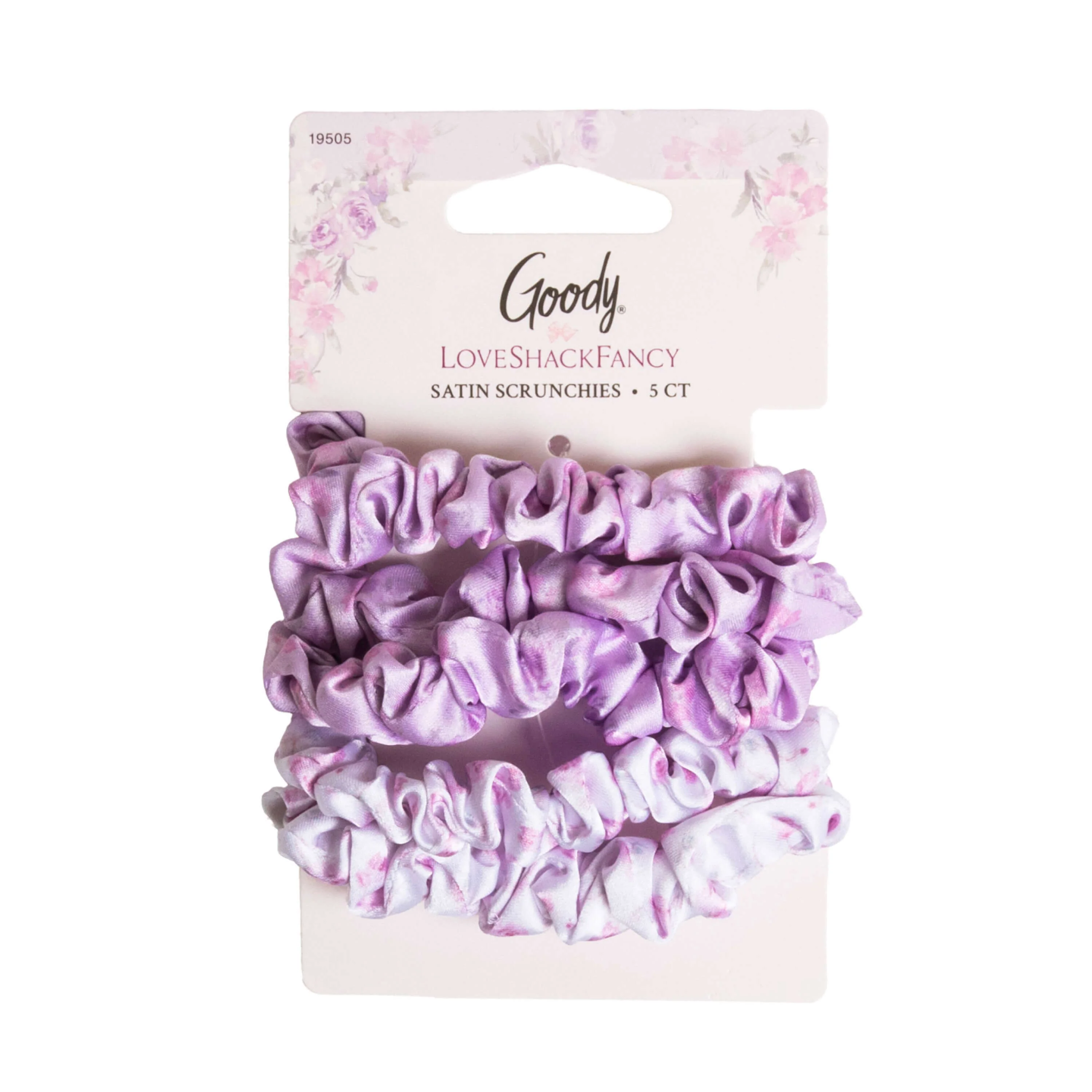 Goody x LoveShackFancy Satin Scrunchies - Happy Thoughts & Ribbon Rosa - 5ct