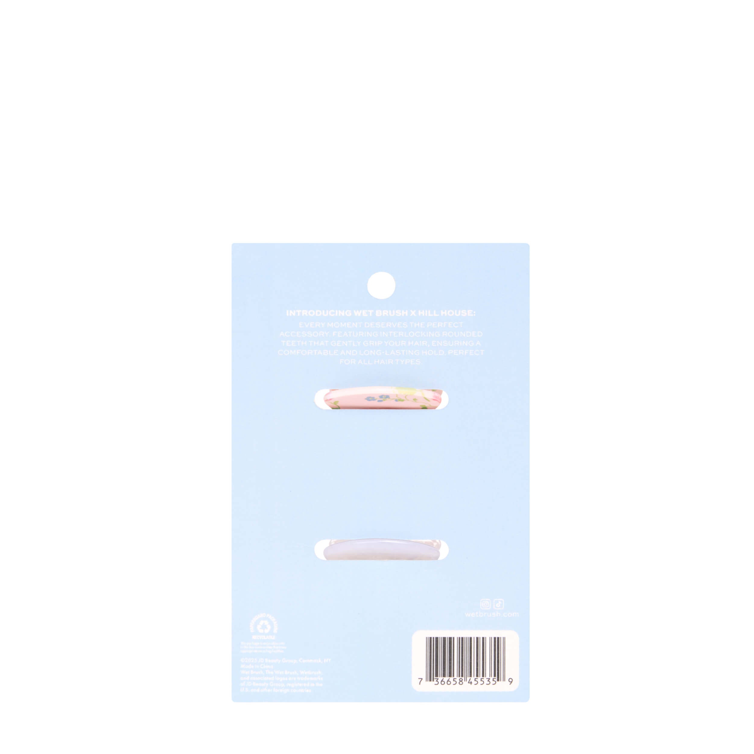 Wet Brush × Hill House Small Claw Clips. 2ct - Pink Bluebonnet Floral/Shell - Image 8
