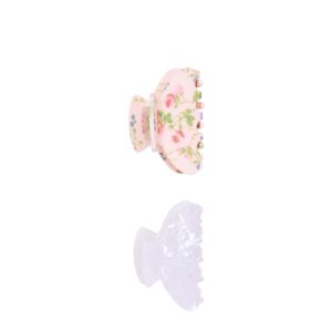 Wet Brush × Hill House Small Claw Clips. 2ct - Pink Bluebonnet Floral/Shell