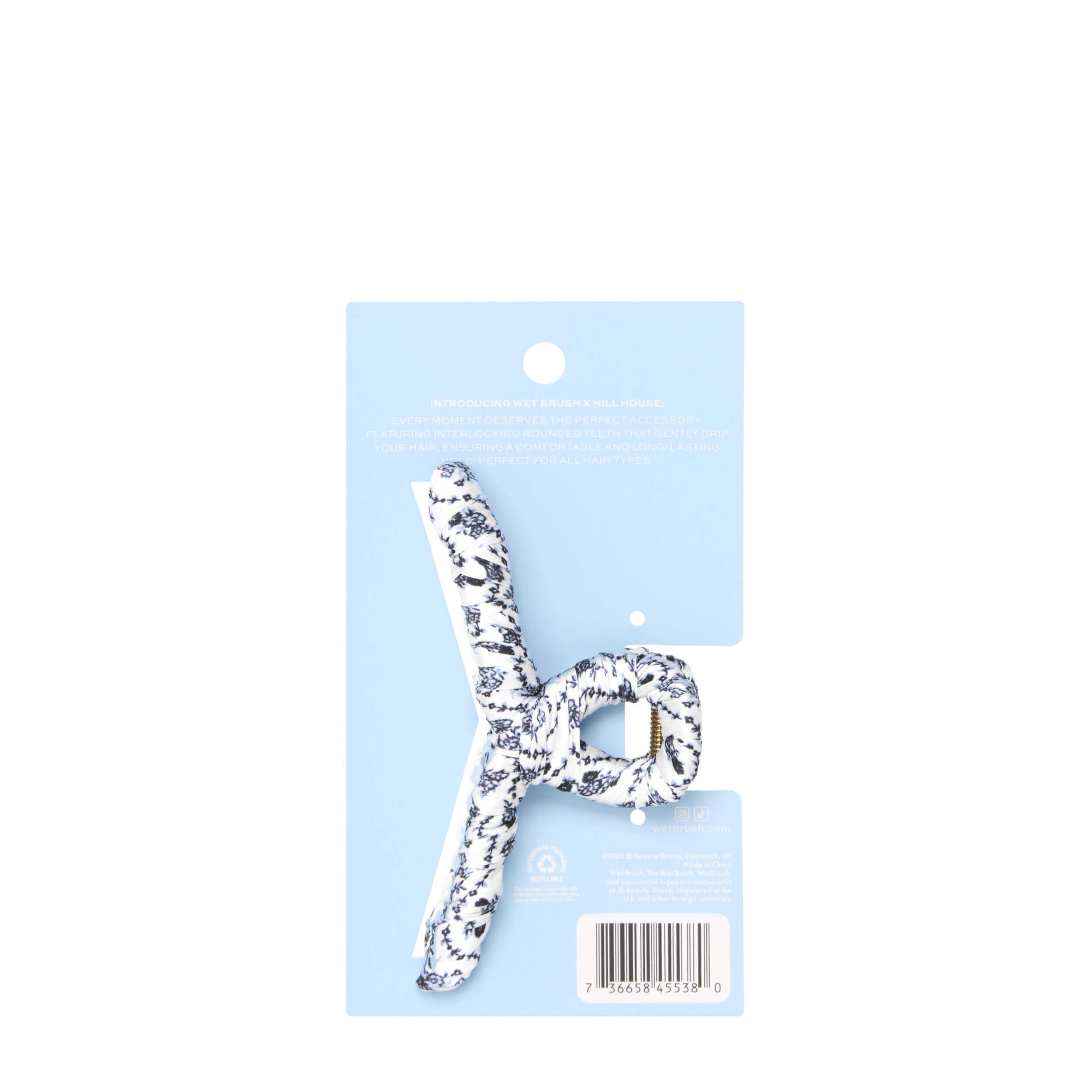 Wet Brush × Hill House Fabric Wrapped Claw Clip - Vine Stripe - Image 7