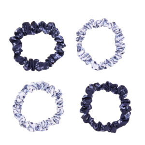 Wet Brush × Hill House Skinny Satin Scrunchies. 4ct - Blue