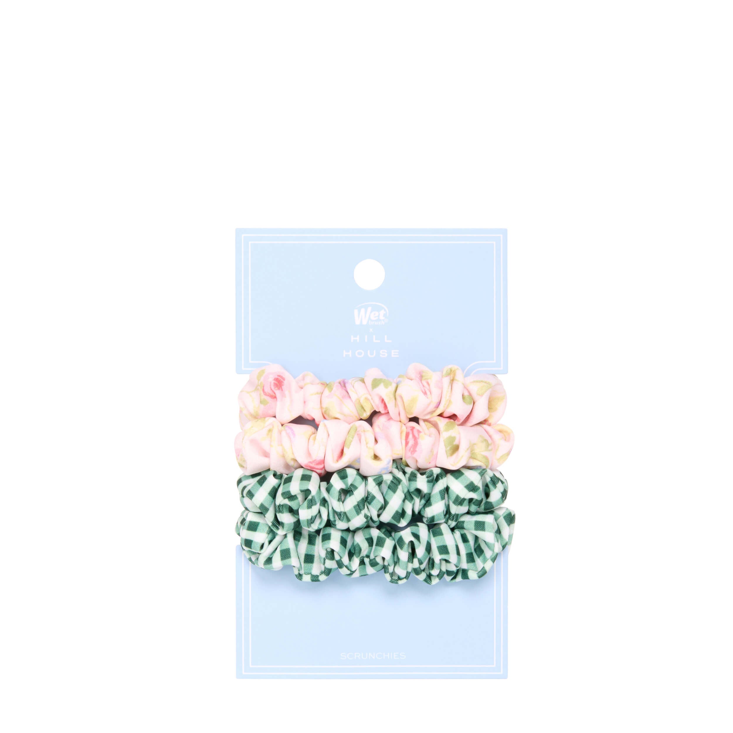 Wet Brush × Hill House Skinny Satin Scrunchies. 4ct - Pink/Green - Image 6