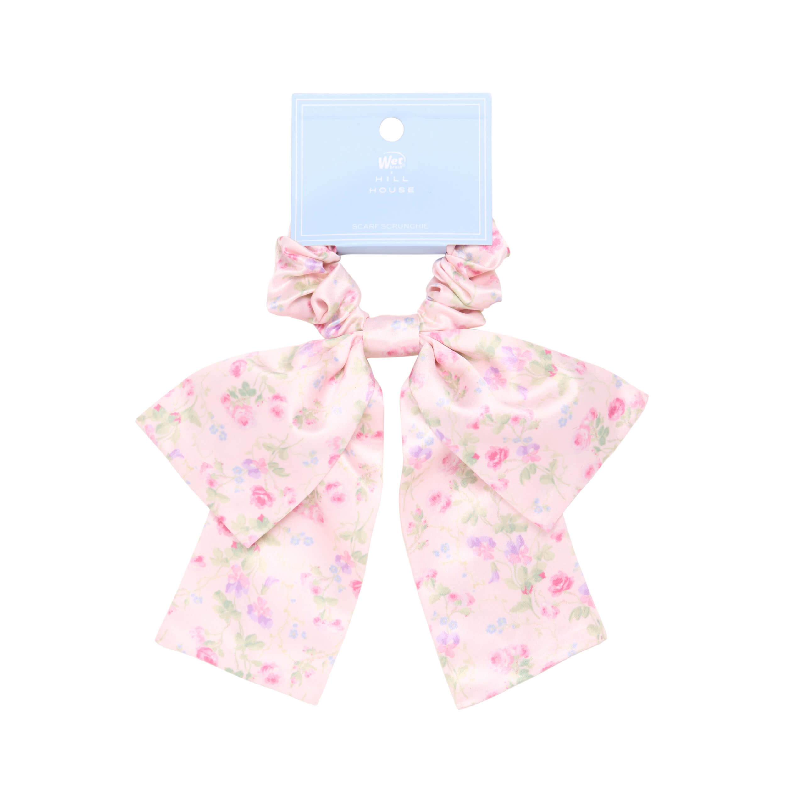 Wet Brush × Hill House Scarf Bow Scrunchie - Pink Bluebonnet Floral - Image 6