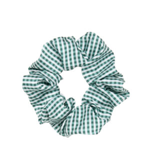 Wet Brush × Hill House Large Satin Scrunchie - Olive Gingham