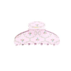 Wet Brush x Hill House Large Claw Clip - Matte Pink Trellis