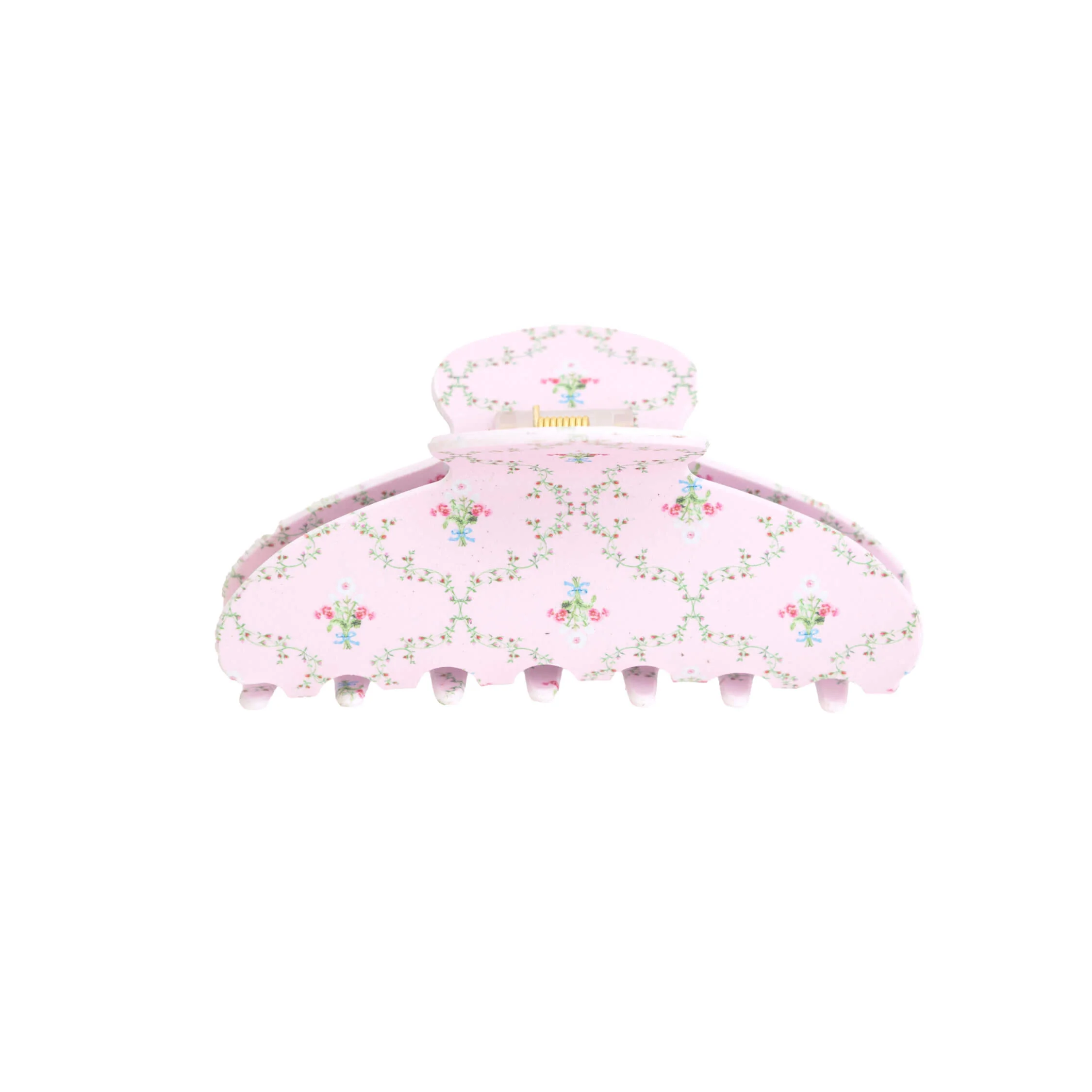 Wet Brush x Hill House Large Claw Clip - Matte Pink Trellis