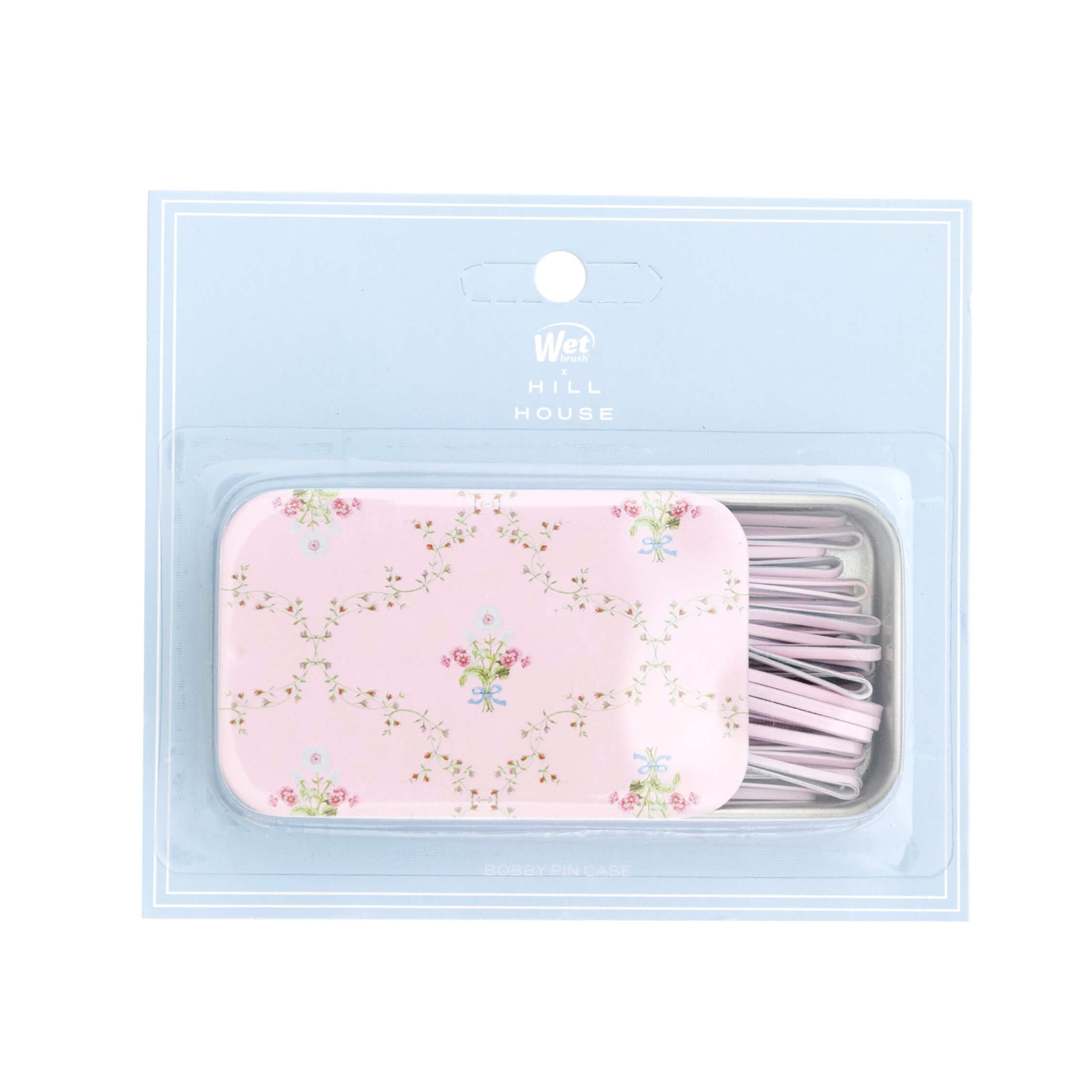 Wet Brush x Hill House Bobby Pin Case - Pink Trellis - 45ct - Image 6