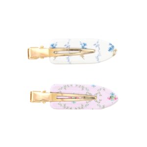 Wet Brush x Hill House Creaseless Clips - Bluebell Waltz & Pink Trellis - 4ct