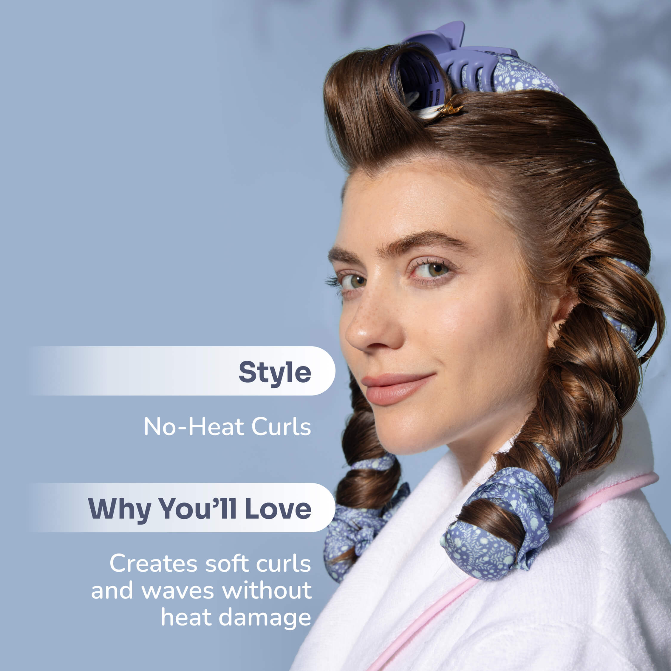 Wet Brush x Hill House Heatless Curler Set - Ditsy Thistle - 5pc - Image 3