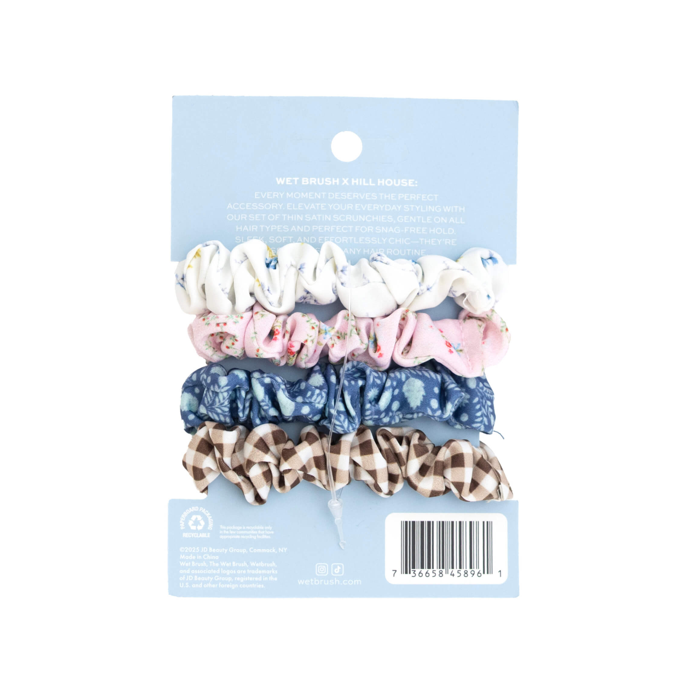 Wet Brush x Hill House Skinny Satin Scrunchies - 4ct - Image 6