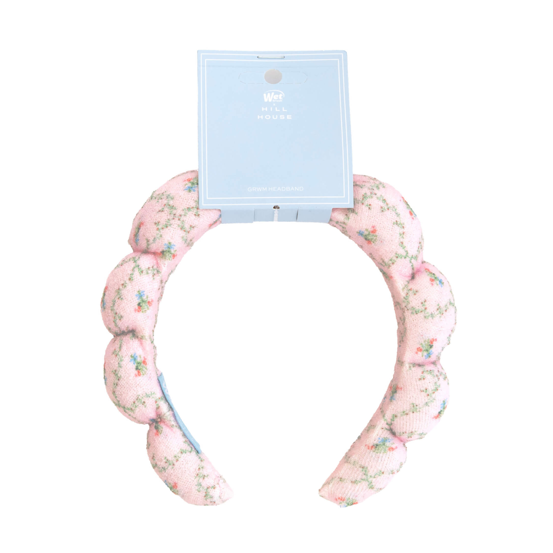 Wet Brush x Hill House Puffy Scalloped Headband - Pink Trellis - Image 4