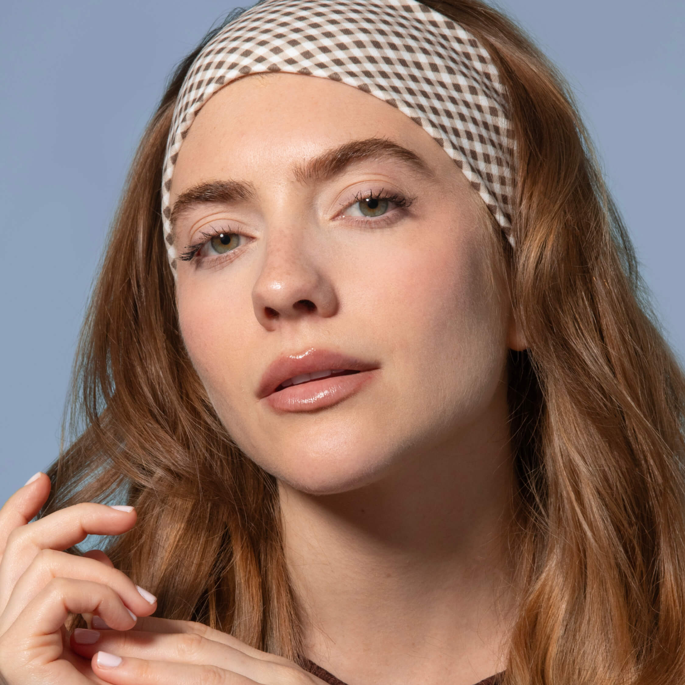 Wet Brush x Hill House Headwraps - Brown Gingham & Bluebell Waltz - 2ct - Image 3