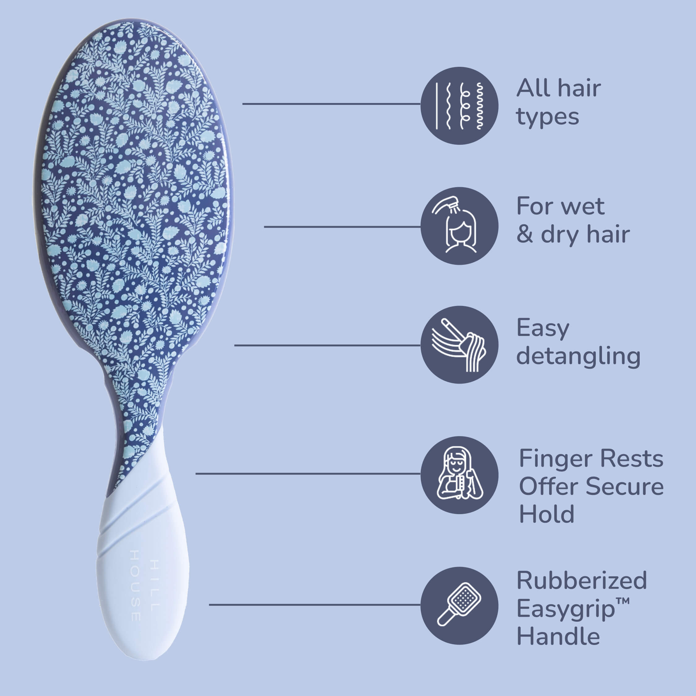Wet Brush x Hill House Pro Original Detangler - Ditsy Thistle - Image 5