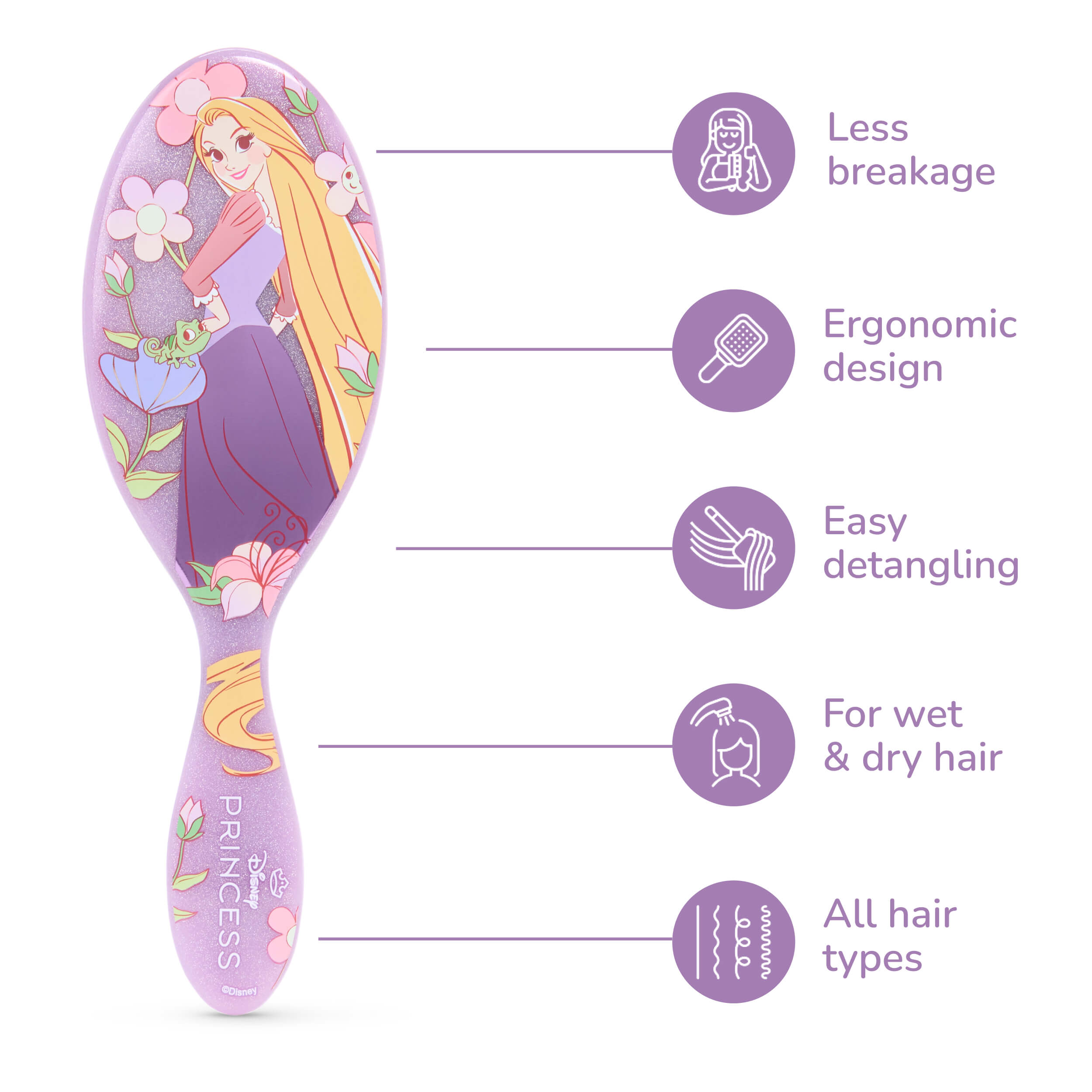 Wet Brush x Dreamy Disney Princess Original Detangler - Rapunzel - Image 4
