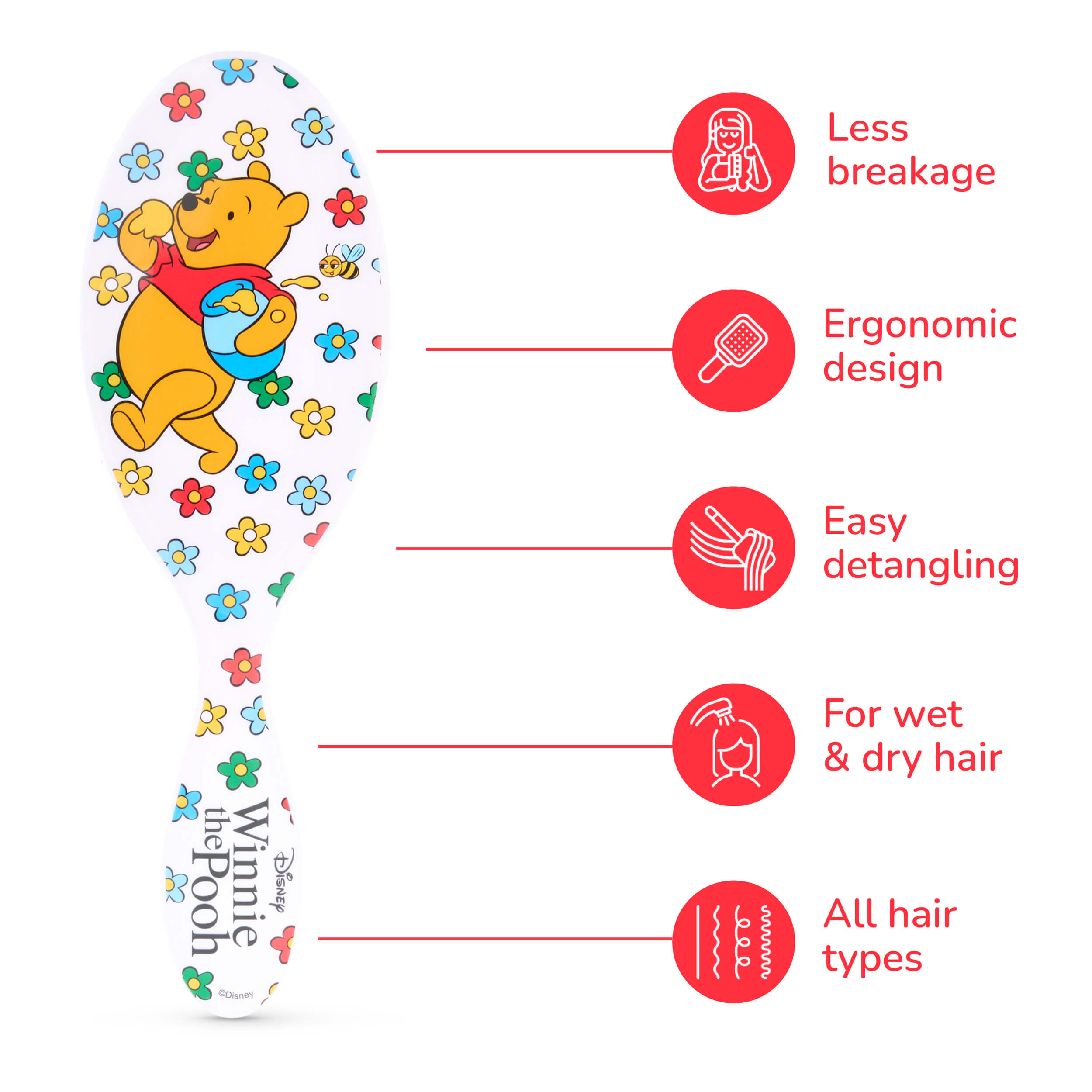 Wet Brush x Disney Winnie the Pooh Original Detangler - Hunny Pooh - Image 4