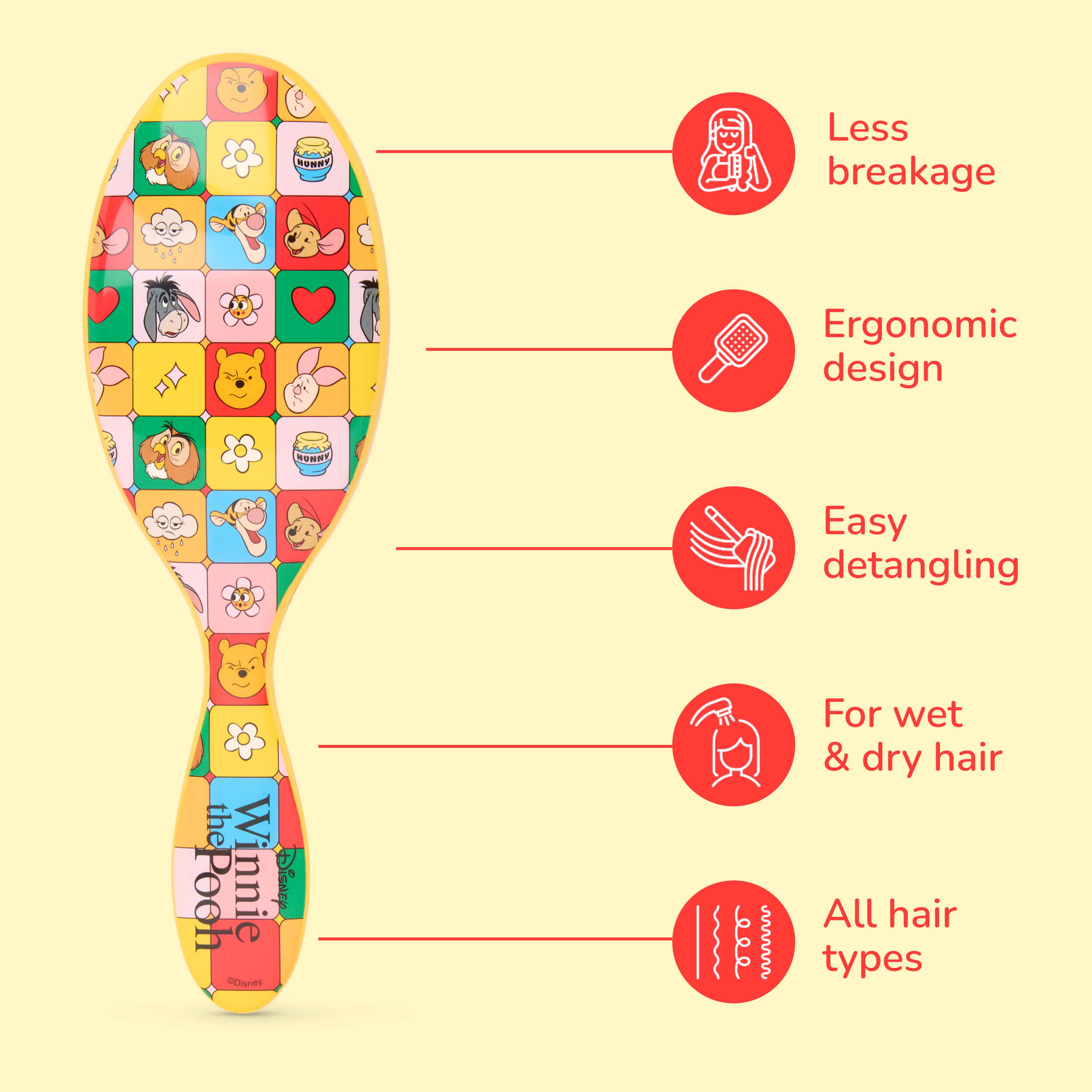 Wet Brush x Disney Winnie the Pooh Original Detangler - Pooh & Friends - Image 4