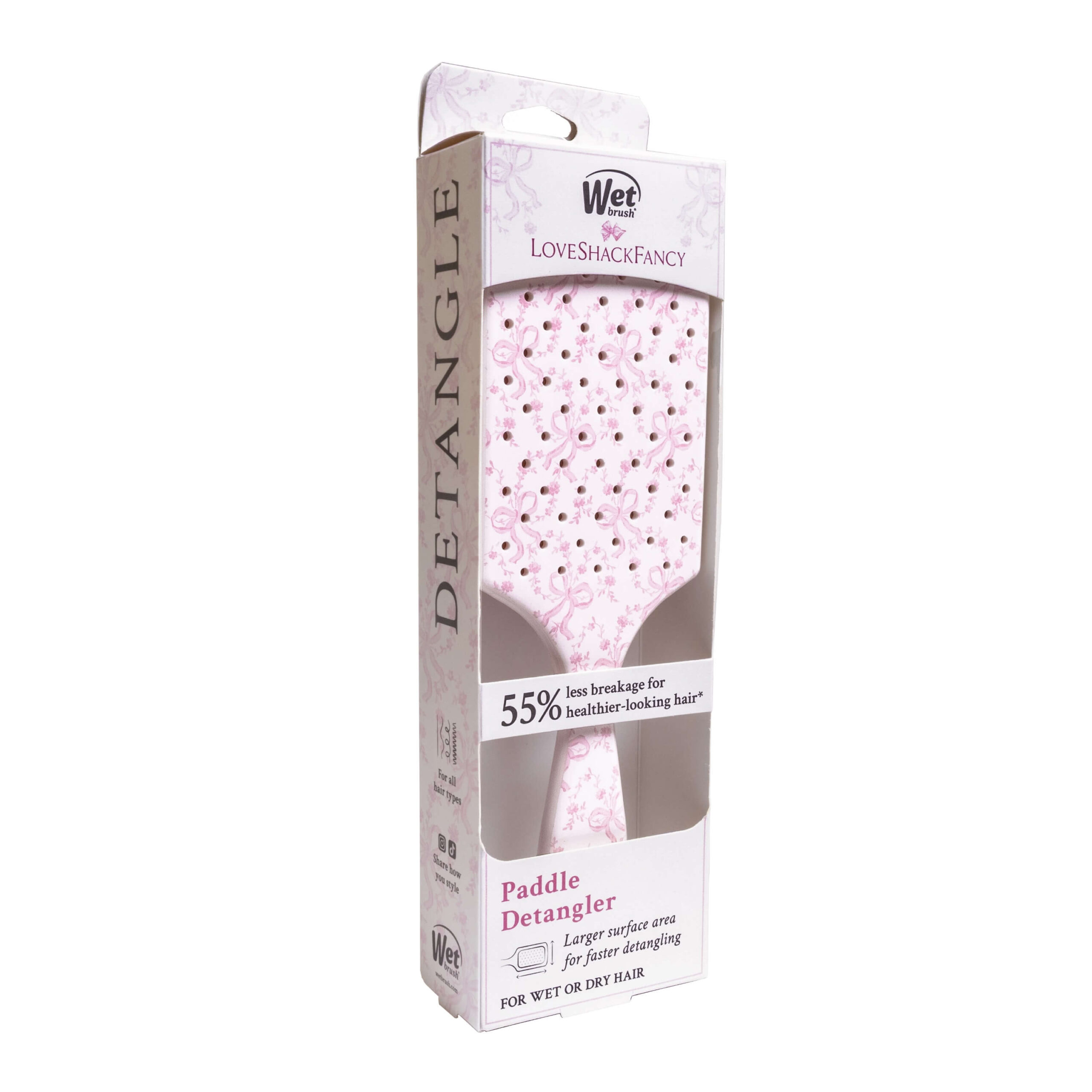 Wet Brush x LoveShackFancy Paddle Detangler - Coquette Bow - Image 7