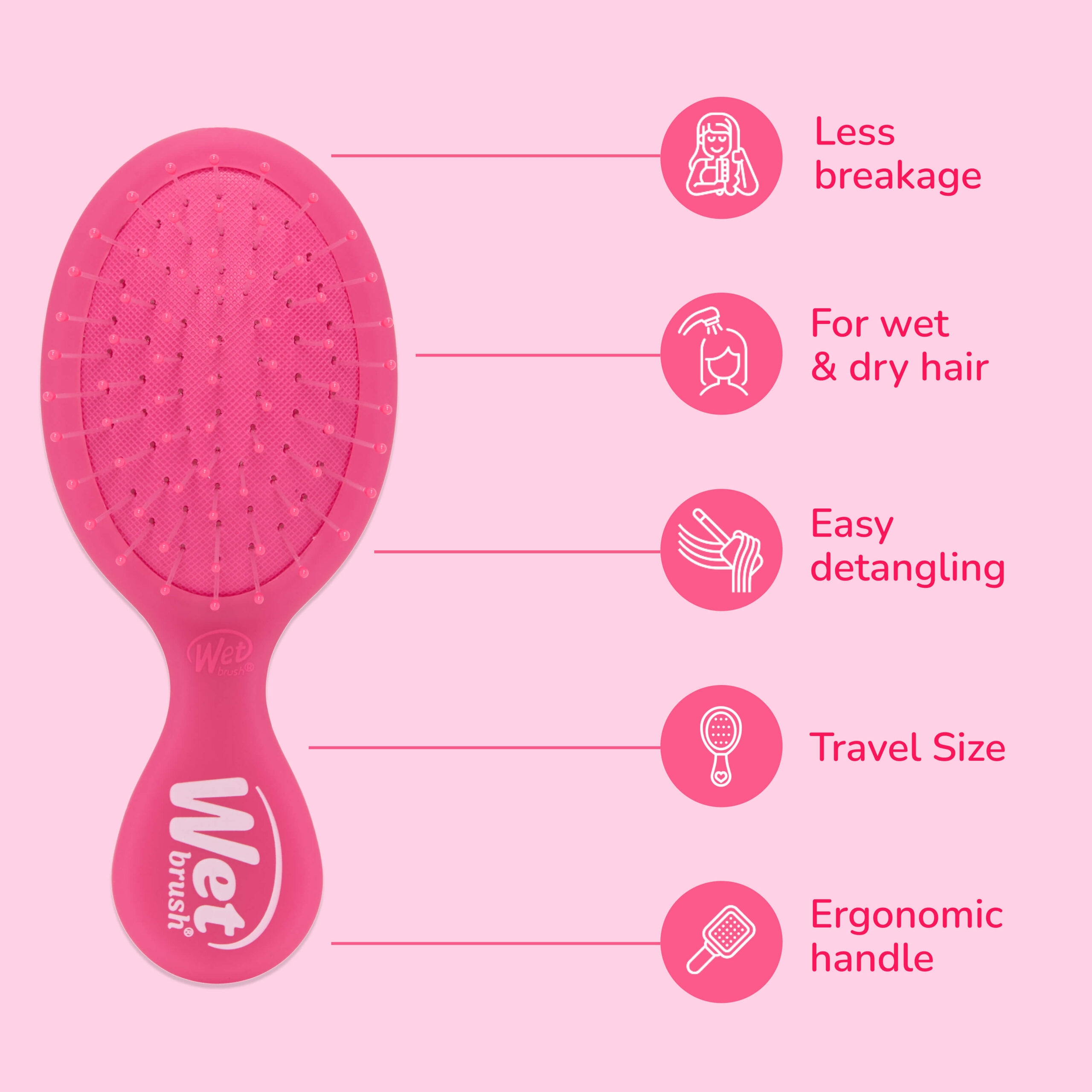 Mini Detangler - Frost Pink - Image 4