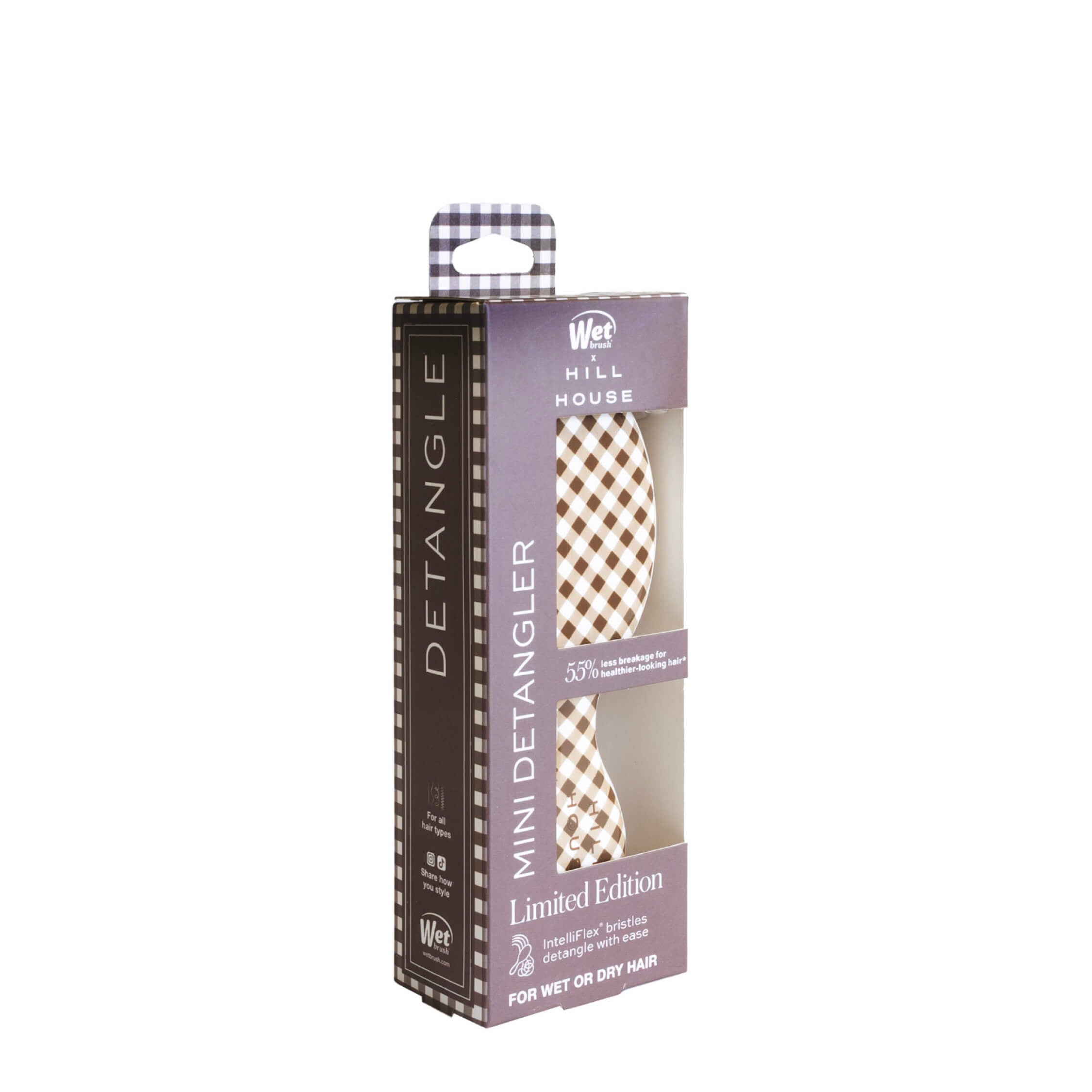 Wet Brush x Hill House Mini Detangler - Brown Gingham - Image 9