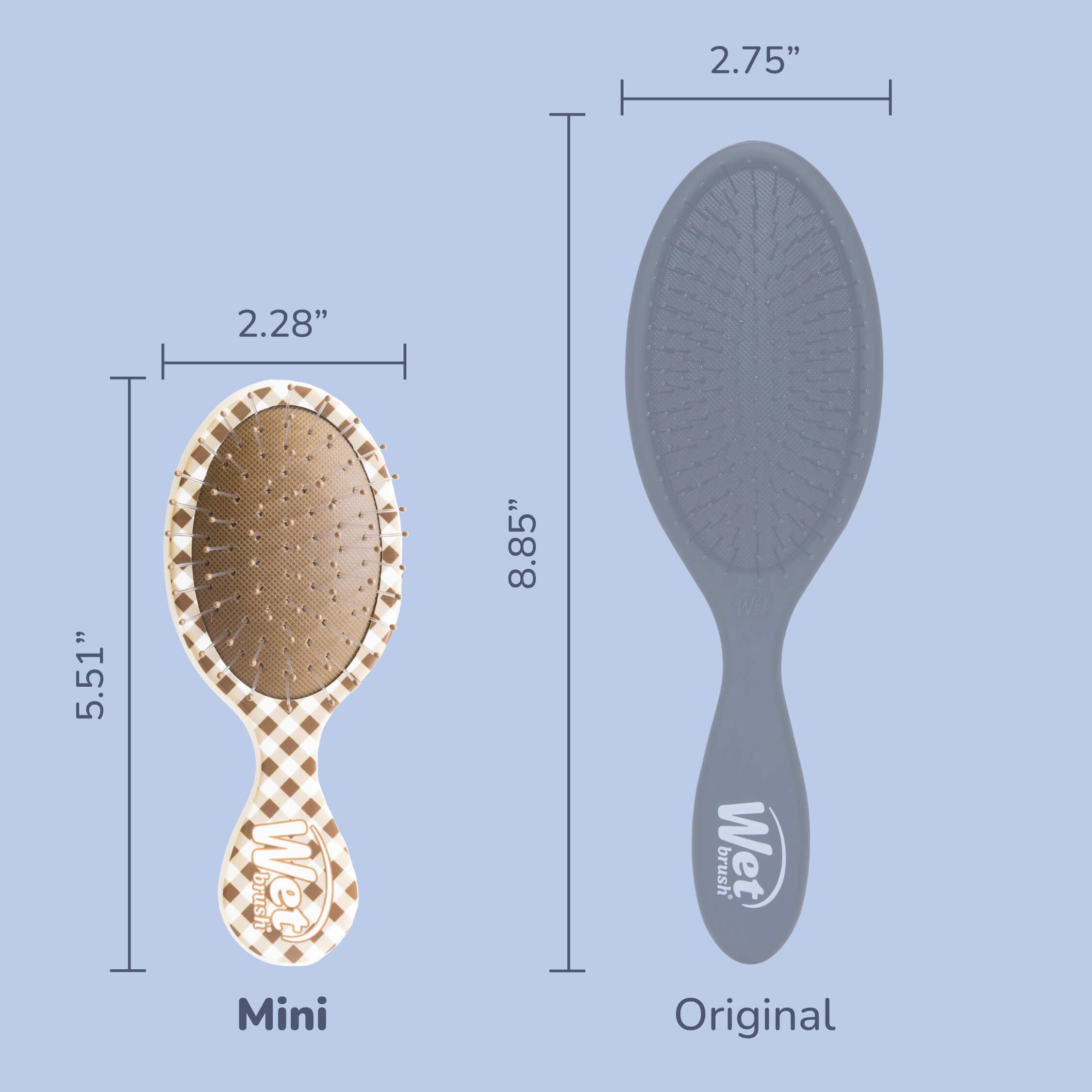 Wet Brush x Hill House Mini Detangler - Brown Gingham - Image 6