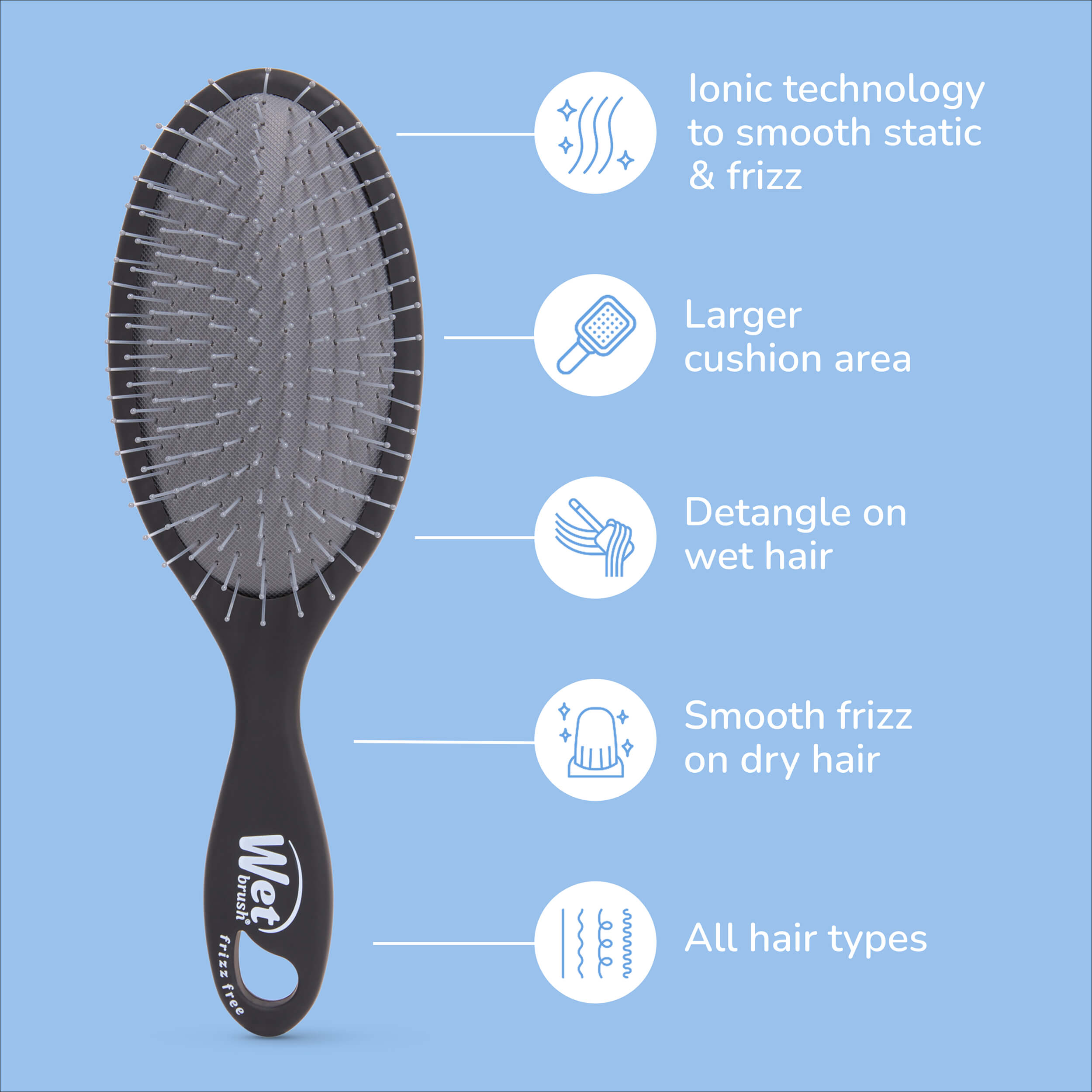 Frizz-Free Detangler - Black - Image 4