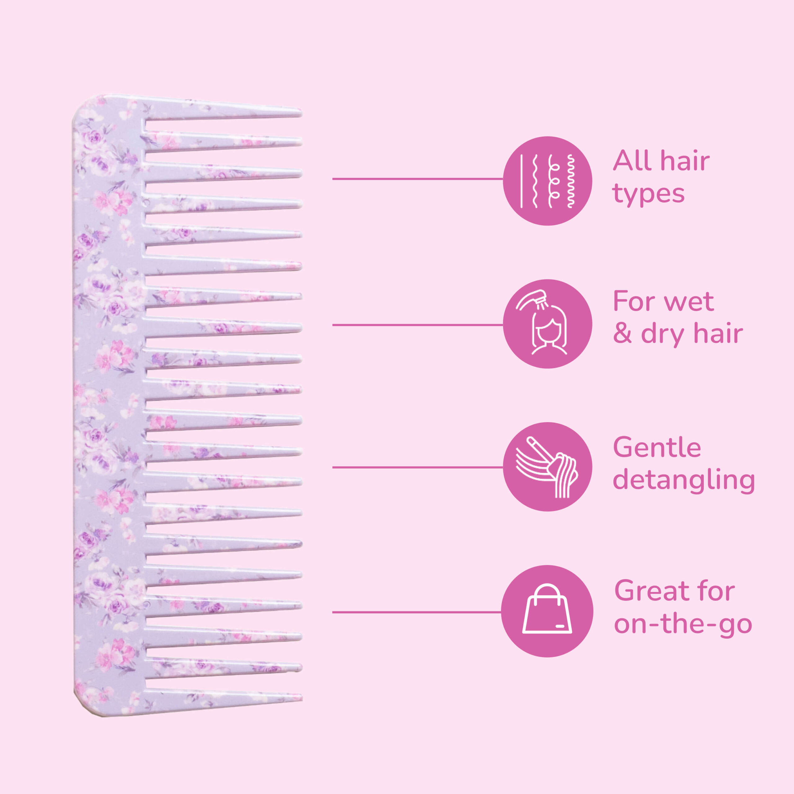 Wet Brush x LoveShackFancy Comb with Case - Happy Thoughts - Image 3