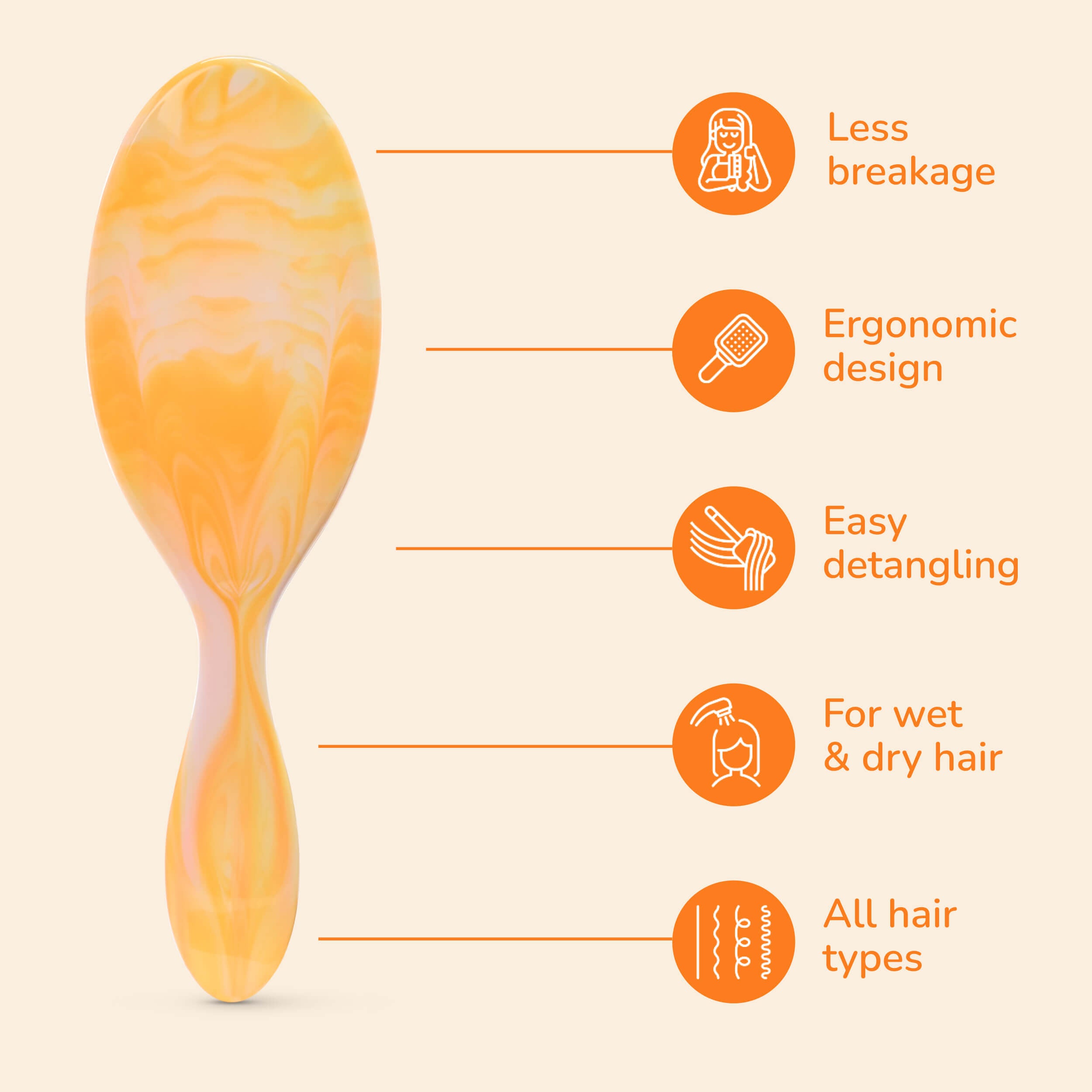 Summer Treat Original Detangler - Orange Creamsicle - Image 4