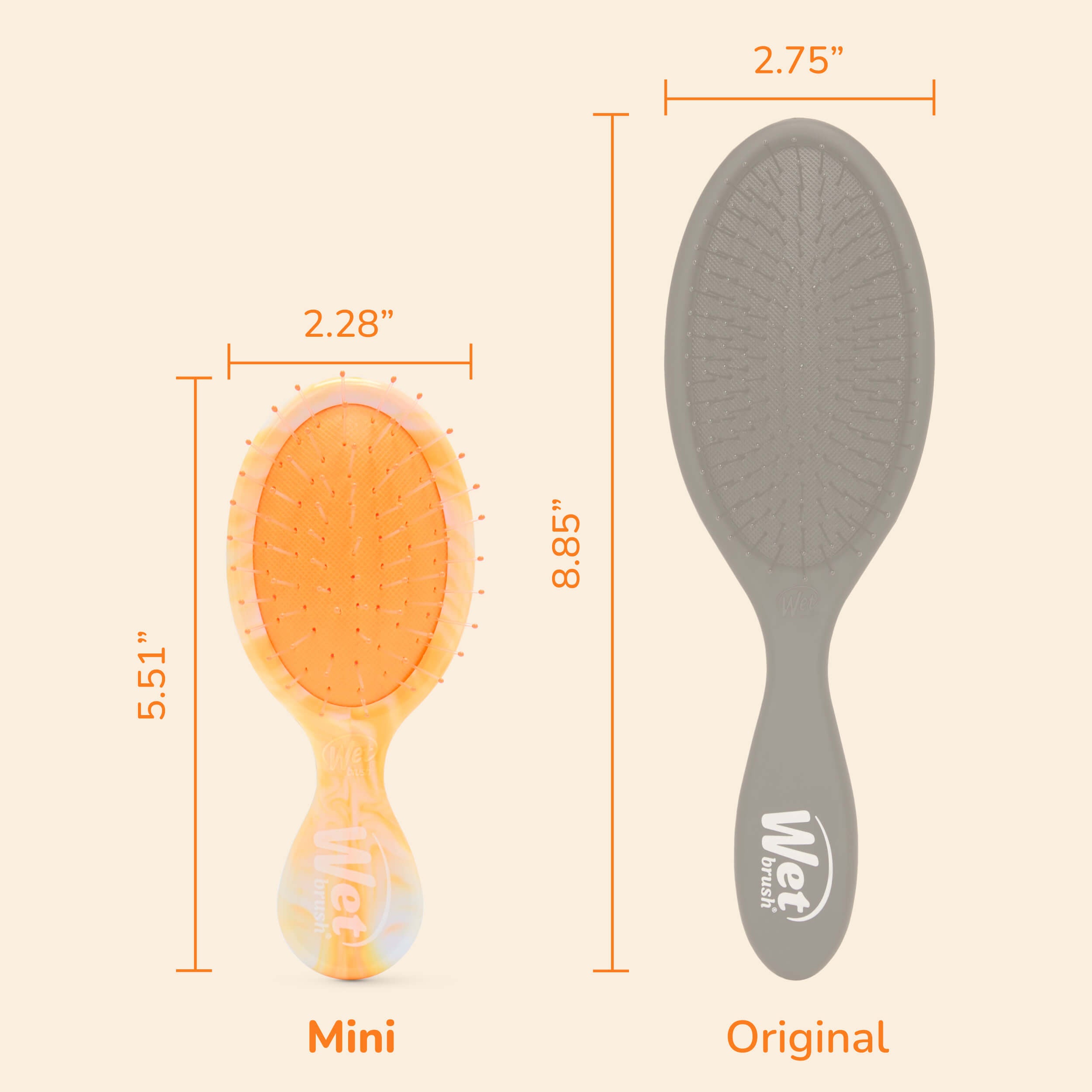 Summer Treat Mini Detangler - Orange Creamsicle - Image 6