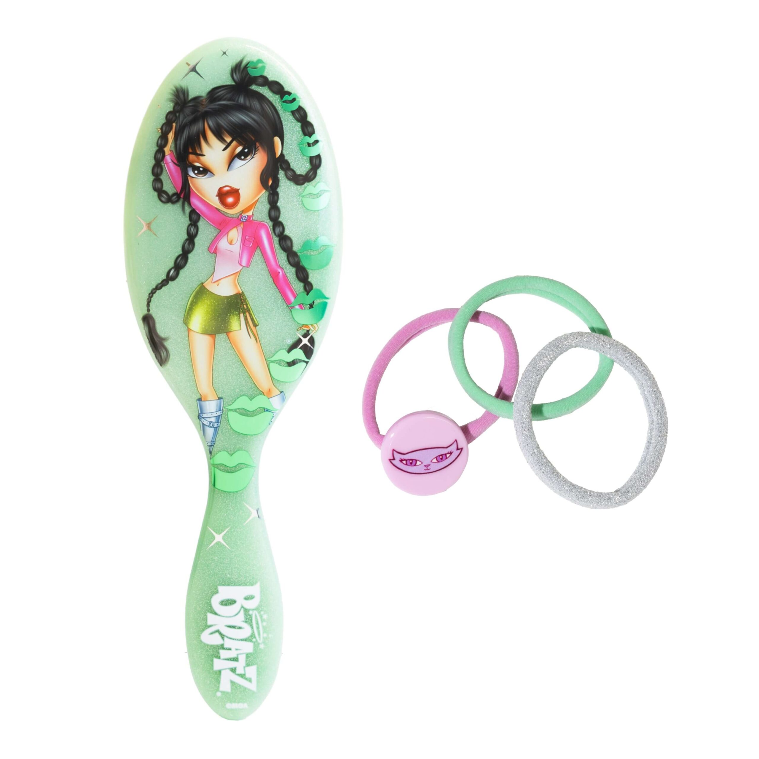 Wet Brush x Bratz Original Detangler & Elastics Kit - Jade - Image 2